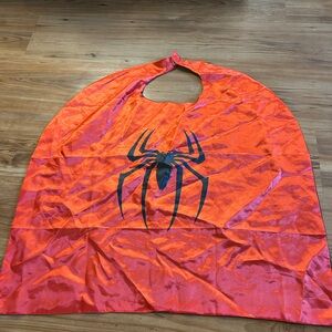 Kids SpiderMan Cape Costume Halloween Red Black Dressup Superhero Play OS